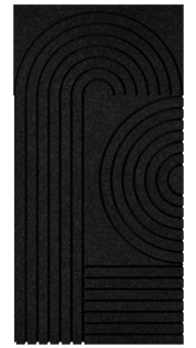 Curved Black 24x48"